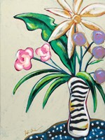 Pop Florals I-Stripes Fine Art Print
