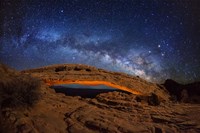 Milky Way Mesa Arch Framed Print