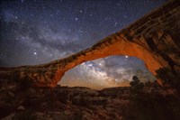 Milky Way behind Owachomo Bridge lite Fine Art Print