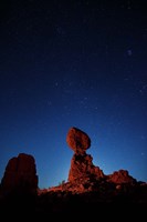 Moonglow Behind balanced rock Fine Art Print