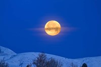 Moonset Oquirrh Mountain 1219 Fine Art Print