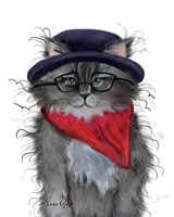 Kitty in a Hat Fine Art Print