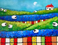 Sheep in Pasture Fine Art Print