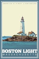 Boston Light Mass Fine Art Print