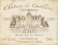 French Wine Label IV Cream Fine Art Print