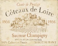 French Wine Label II Cream Framed Print