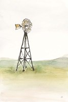 Windmill Landscape I Fine Art Print