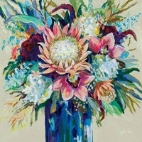 Marias Bouquet on Warm Gray Fine Art Print
