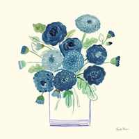Blue Mums Fine Art Print