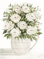 Peonies on White I Fine Art Print