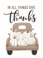 Give Thanks Pumpkin Truck Fine Art Print