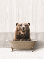 Bath Time Bear Framed Print