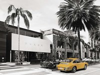 Rodeo Drive, Beverly Hills, California (BW) Framed Print