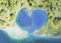 Heart Shaped Atoll, Fiji Fine Art Print