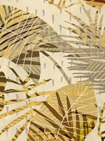 Golden Palms Panel I Framed Print