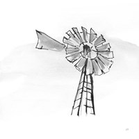 Windmill VII BW Framed Print
