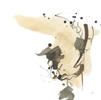 Gold Dots I Brown Fine Art Print