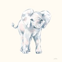 Baby Elephant on Cream Fine Art Print