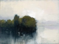 Murmuring Shore Olive Green Fine Art Print