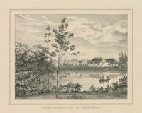 French Park Etching I Framed Print