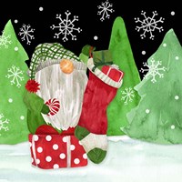 Gnome for Christmas IV-Gnome Stocking Framed Print