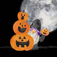 Gnomes of Halloween V-Pumpkins Fine Art Print