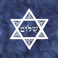 Festival of Lights Blue VI-Star of David Fine Art Print