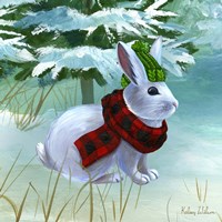 Winterscape III-Rabbit Framed Print