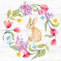 Hello Easter Wreath Fine Art Print