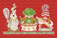 Christmas Bakers III on Red Fine Art Print