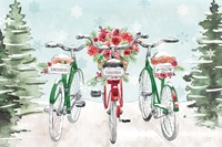 Holiday Ride I Red and Green Fine Art Print