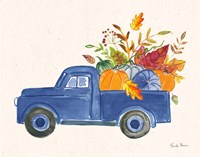 Autumn Harvest II Navy Fine Art Print