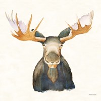 Moose on Cream Fine Art Print