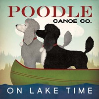 Double Poodle Canoe Fine Art Print