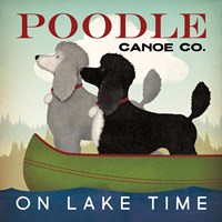 Double Poodle Canoe Framed Print