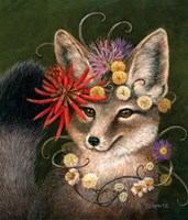 Kit Fox in Coral Fine Art Print