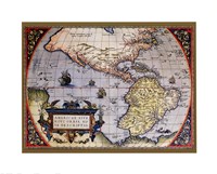 Map of North America I by Richard Henson - 20" x 16", FulcrumGallery.com brand