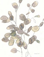 Transparent Leaves Dark Crop Fine Art Print