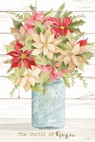 The Thrill of Hope Poinsettias Fine Art Print