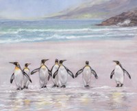 7 Penguins Framed Print