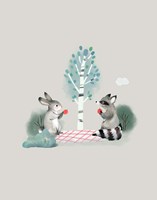 Picknick Woodland Fine Art Print