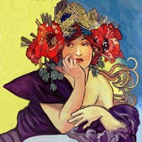 Mucha Lady Fine Art Print