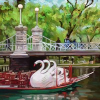 Swan Boats Fine Art Print