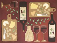 Wine & Cheese Framed Print