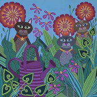Garden Cats 2 Fine Art Print