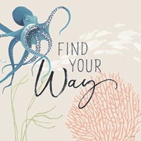 Free As the Ocean VI on Sand Framed Print