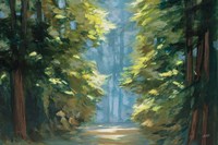 Sunlit Forest Blue Crop Fine Art Print