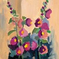 Summer Hollyhocks Fine Art Print