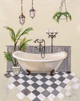 Gray Cottage Bathroom I Fine Art Print