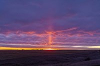 A Light Pillar Off the Rising Sun Fine Art Print